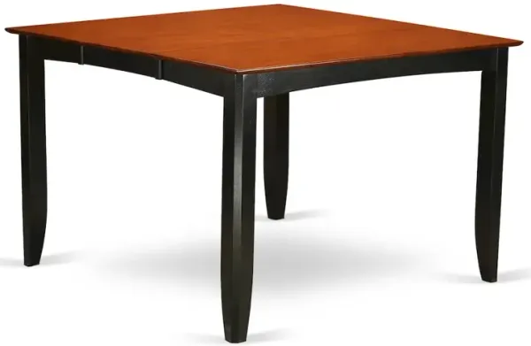 Fairwinds Gathering Counter Height Dining Square 54" Table with 18" Butterfly Leaf finished in Black & Cherry