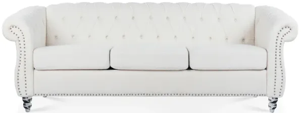 Rolled Arm Chesterfield 3 Seater Sofa
