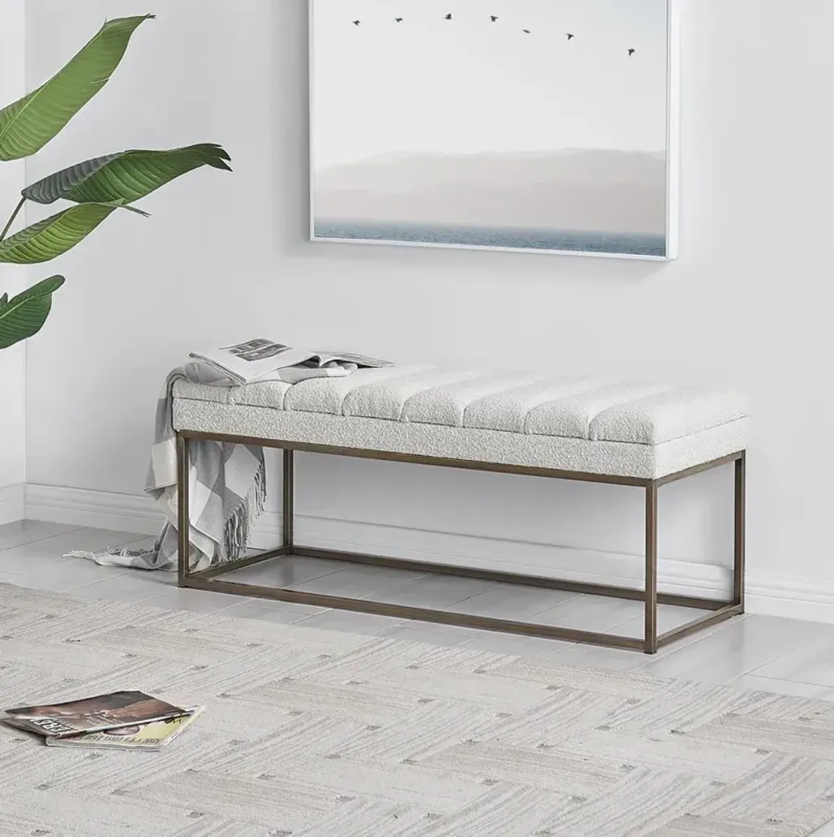 Darius KD Fabric Bench