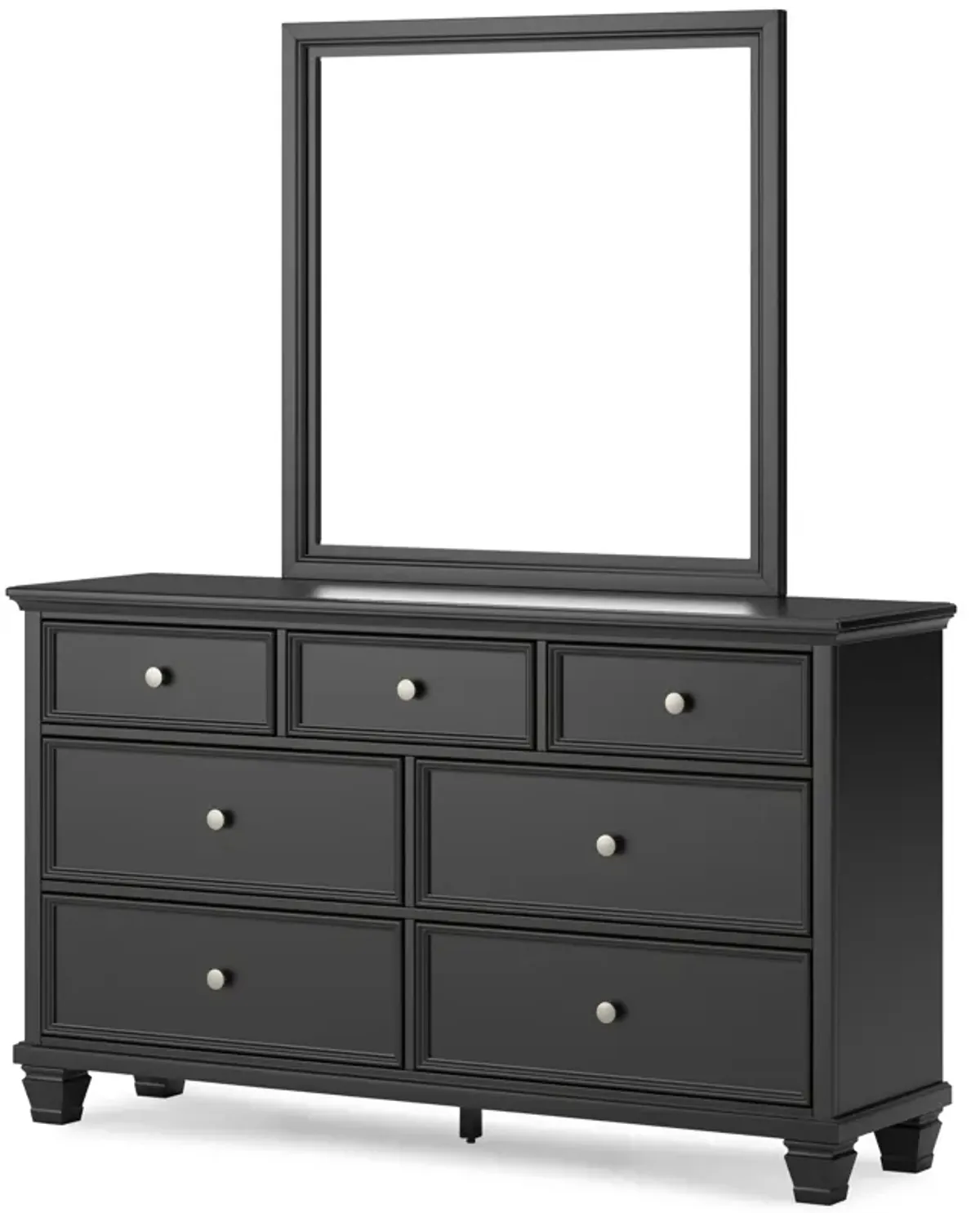 Lanolee Black Dresser & Mirror