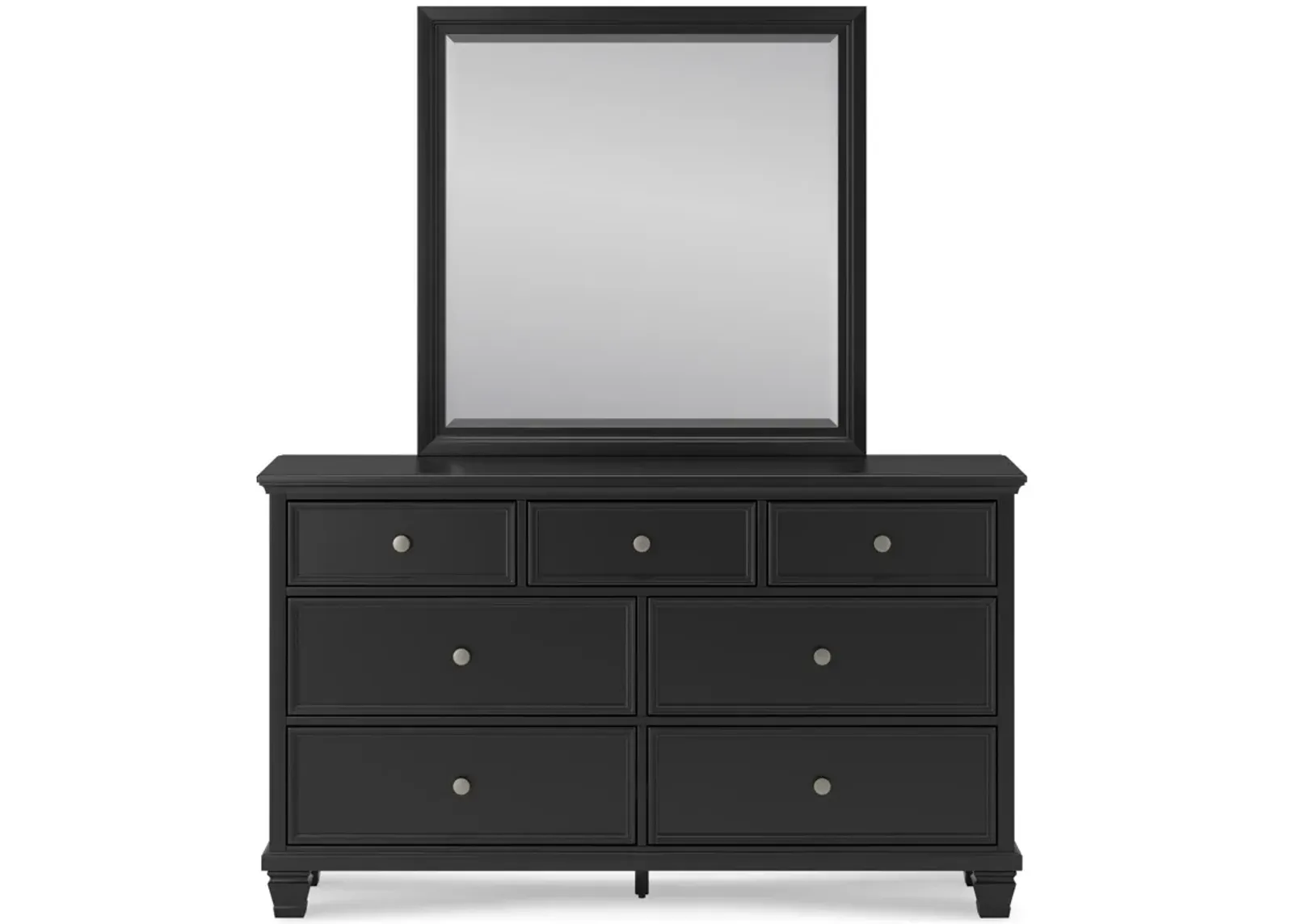 Lanolee Black Dresser & Mirror