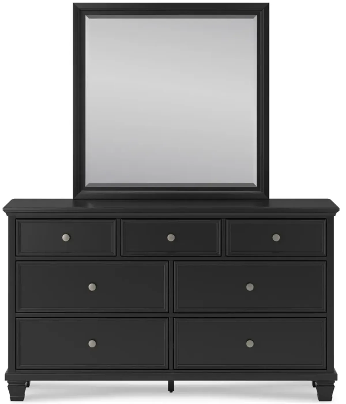 Lanolee Black Dresser & Mirror