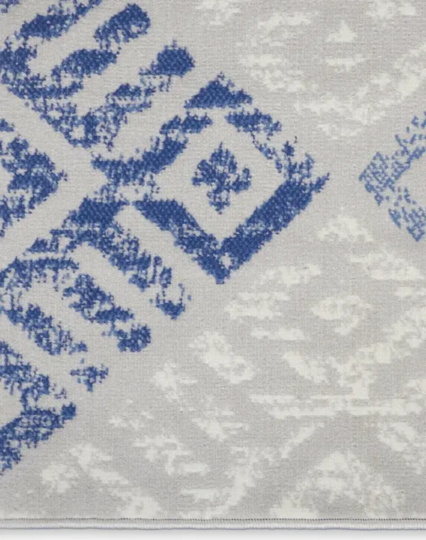 Whimsicle WHS18 Gray/Blue 7' x 10' Rug