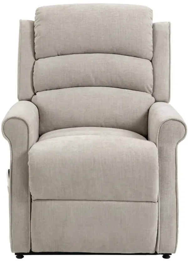 MONDAWE Chenille Fabric Power Lift Recliner Chair for Elderly with 8-Point Massage and Remote Control