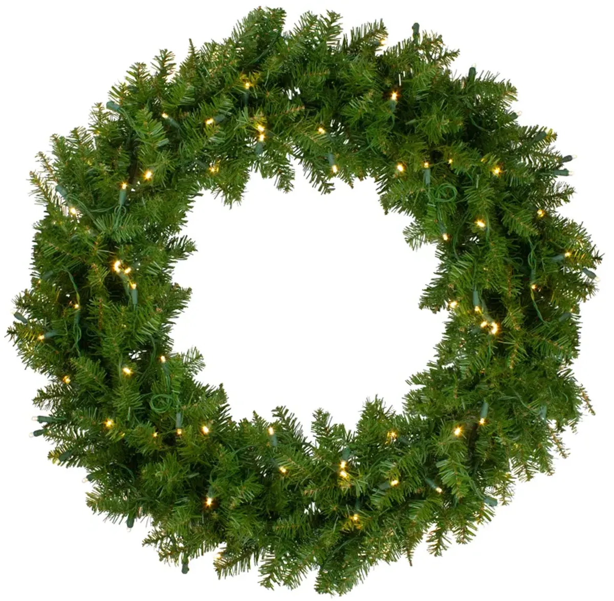 Lighted Northern Pine Artificial Christmas Wreath - 36 inch  Warm Clear LED Lights