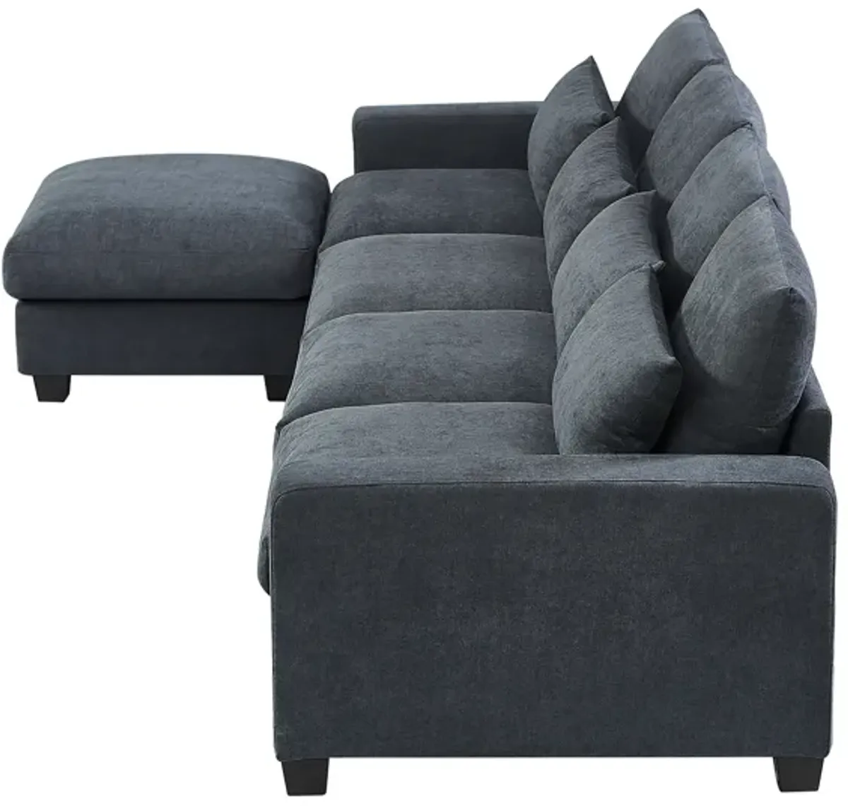 Modern Large L-Shape Feather Filled Sectional Sofa