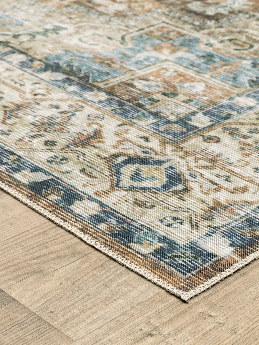 Charleston 7'6" x 10' Blue Rug