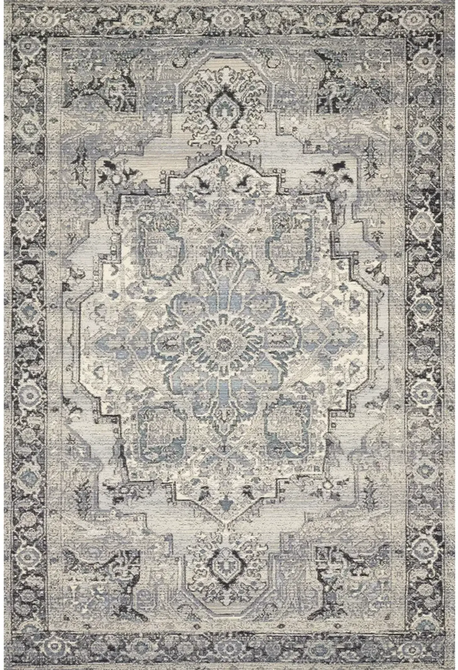 Mika MIK01 Grey/Blue 6'7" x 9'4" Rug