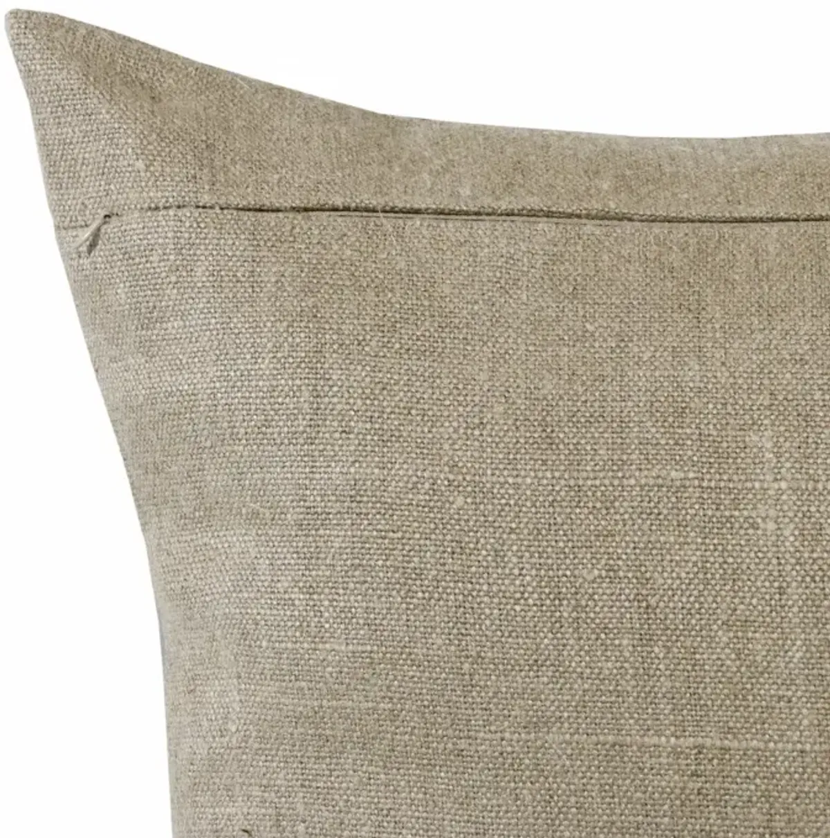 Hivvago Set Of Two 20" X 20" Beige Striped Zippered Linen Throw Pillow