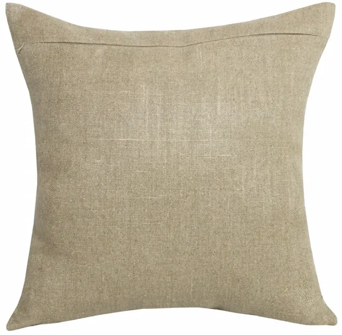 Hivvago Set Of Two 20" X 20" Beige Striped Zippered Linen Throw Pillow