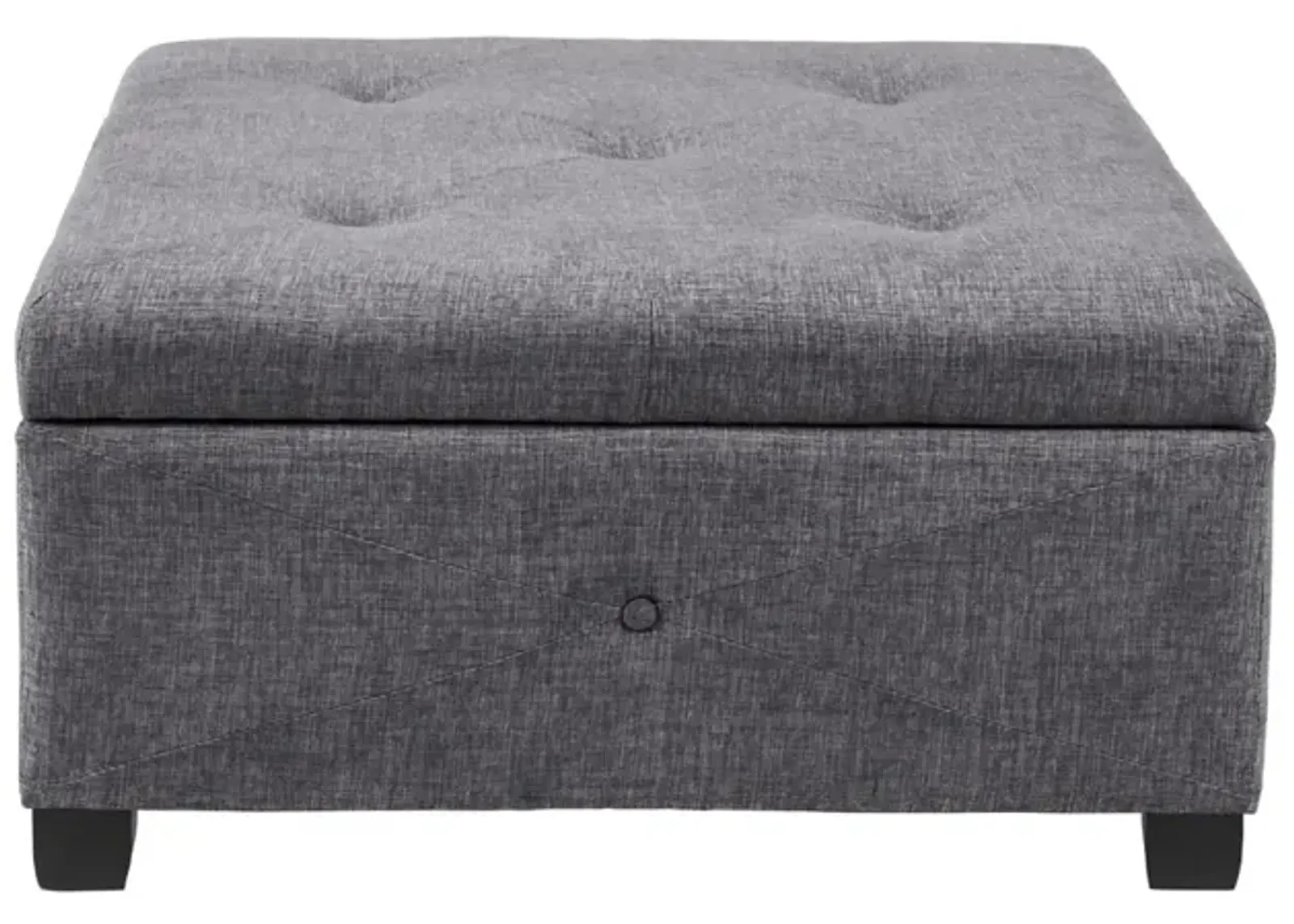 Gracie Mills Rylie Button-Tufted Square Storage Ottoman