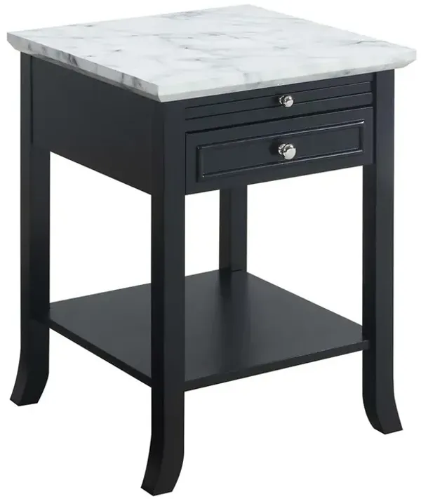 Convience Concept, Inc. American Heritage Logan End Table with Drawer and Slide