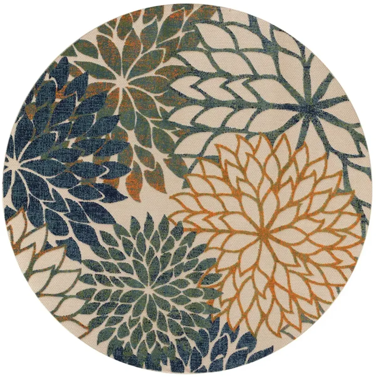 Aloha ALH05 Blue/Green 7'10" x Round Rug