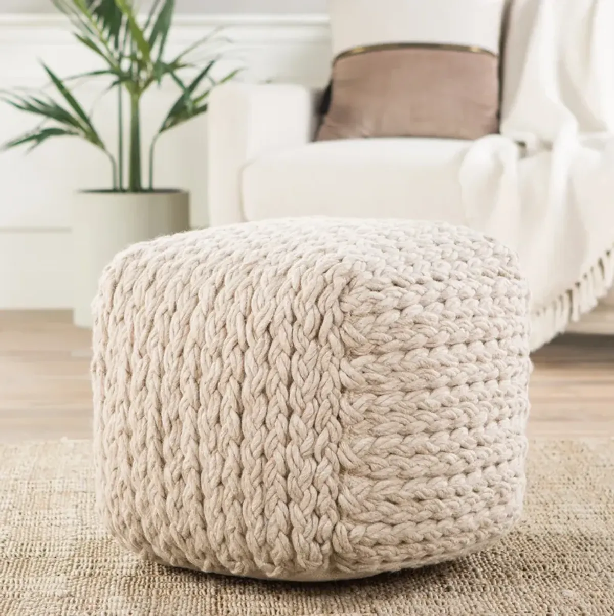 Scandinavia Pouf Cube Moonbeam