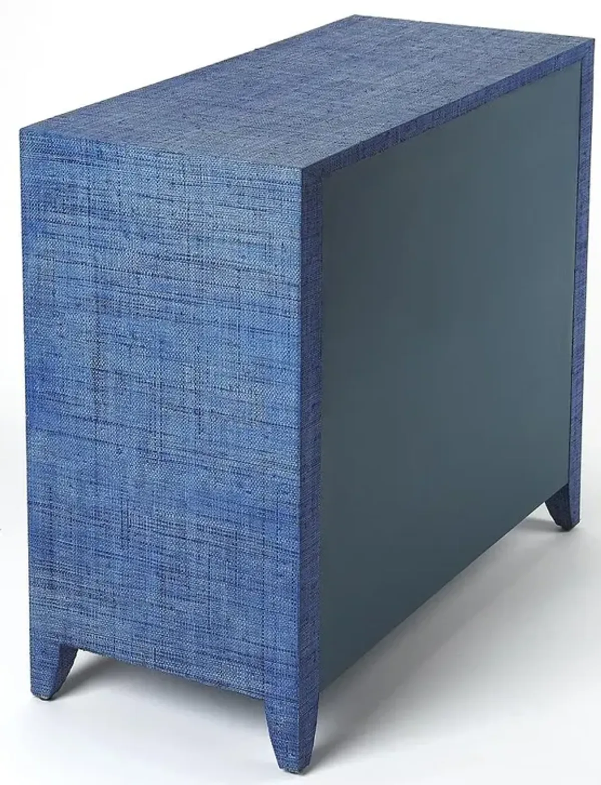 Indigo Blue Raffia Accent Chest, Belen Kox