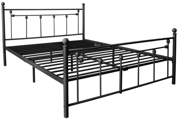 Queen Size Metal Bed Frame With Headboard And Footboard