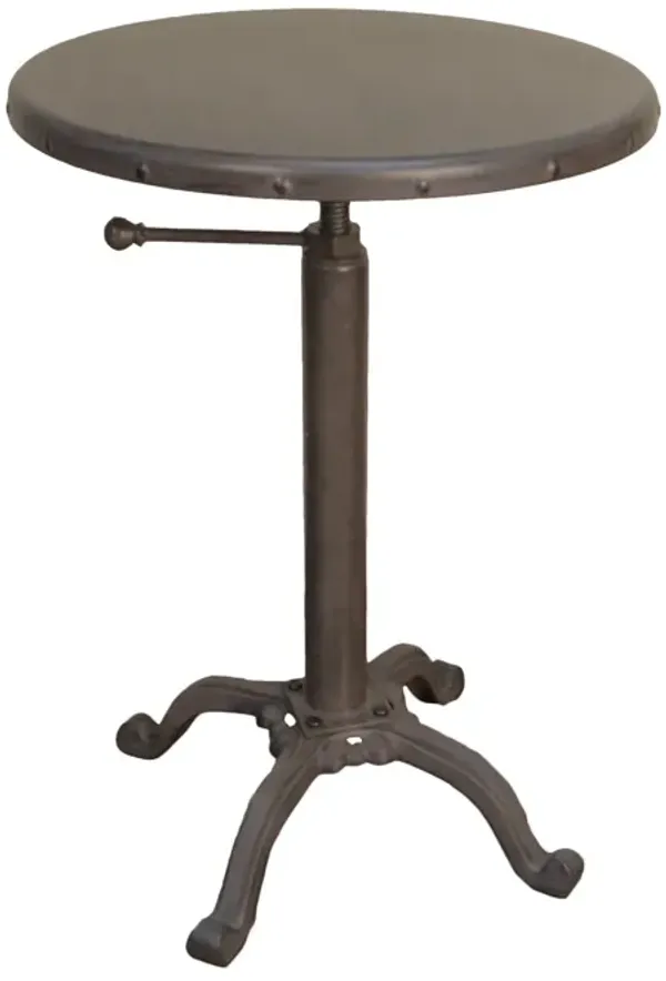 Hivvago 22" Industrial And Inustrial Iron Round End Table