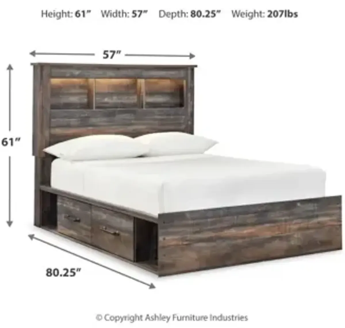 Drystan Full Bookcase Bed