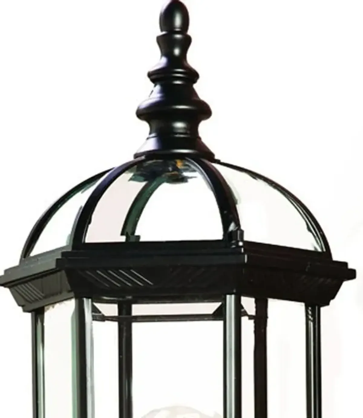 Hivvago Matte Black Cylindrical Lantern Wall Light