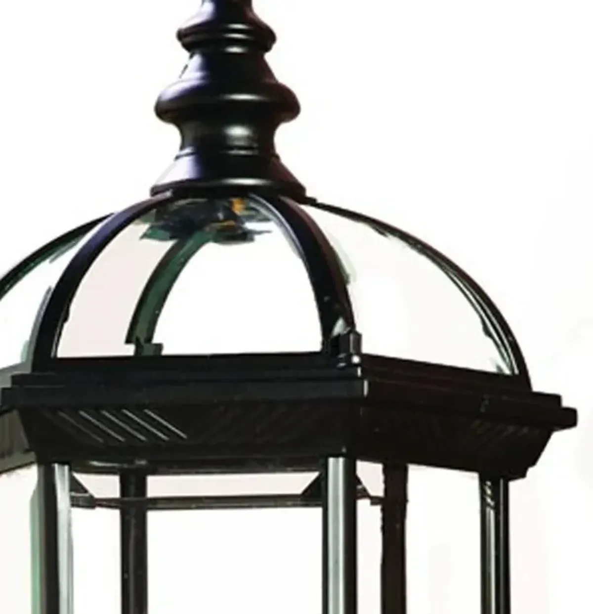 Hivvago Matte Black Cylindrical Lantern Wall Light