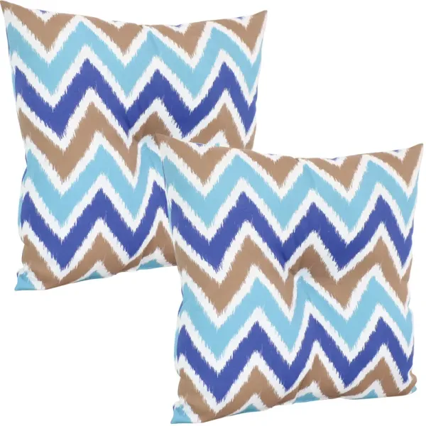 Sunnydaze Set of 2 19" Square Polyester Tufted Pillows