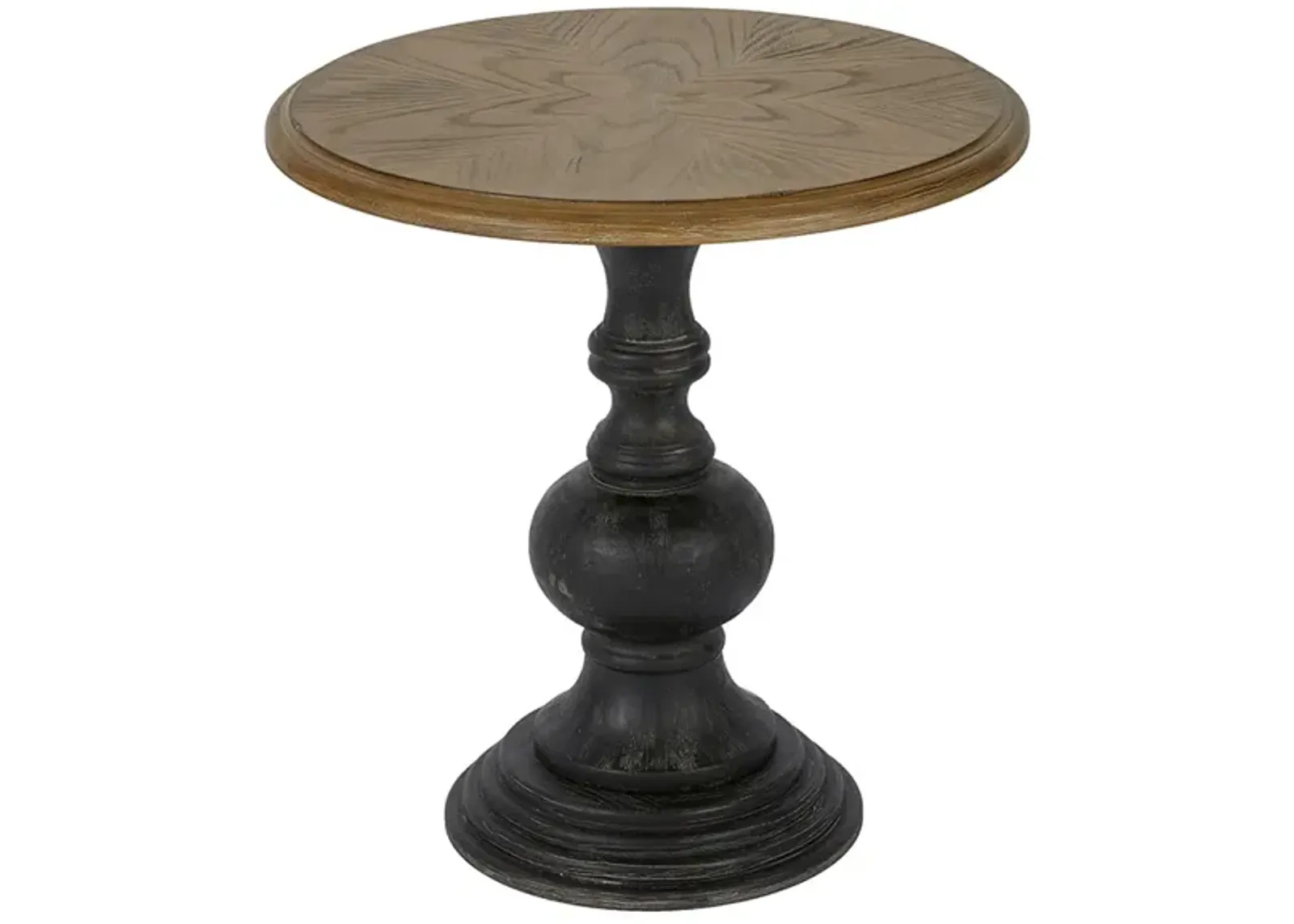 Gracie Mills Devin Chic Round Accent Table with Gold Base