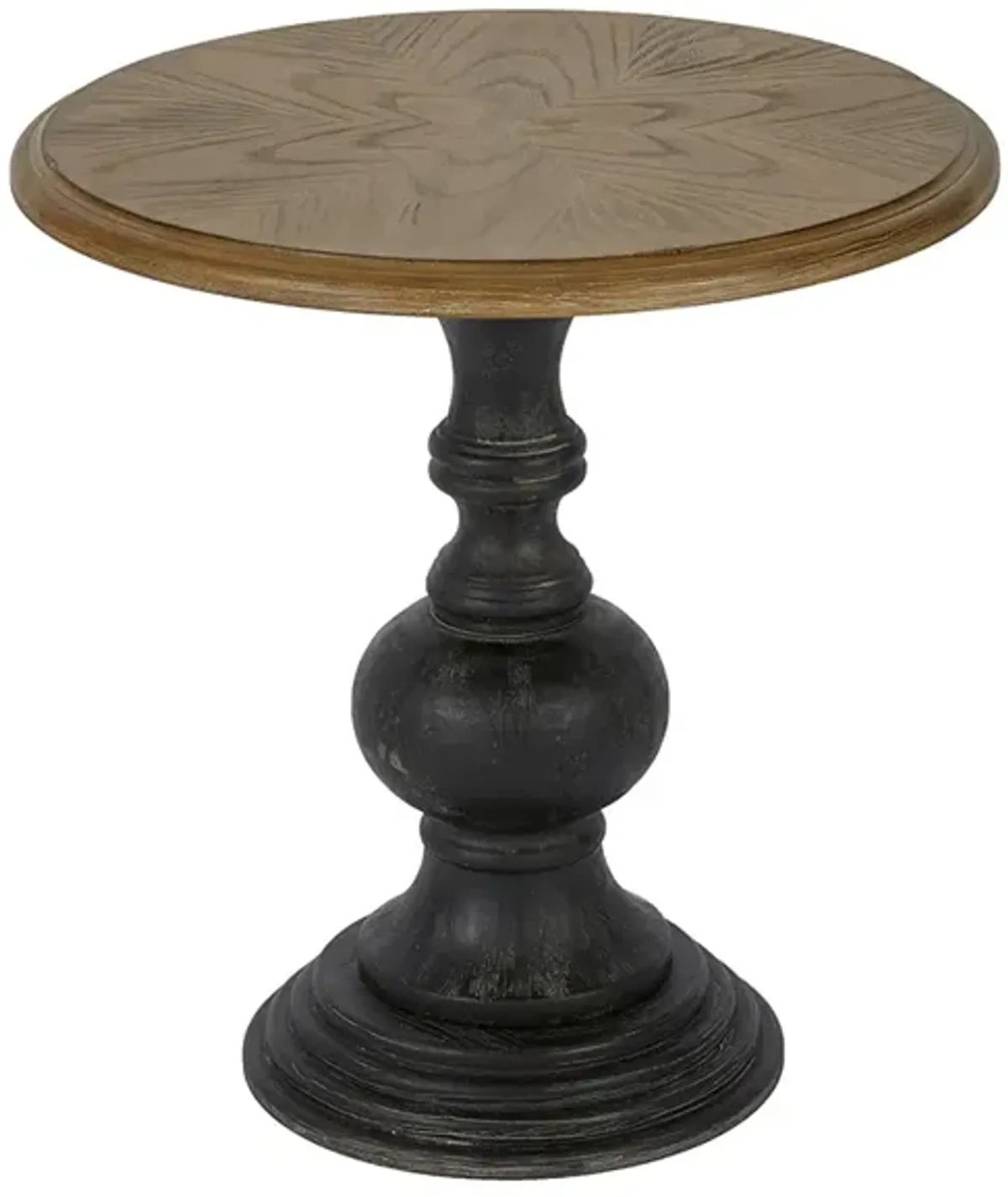 Gracie Mills Devin Chic Round Accent Table with Gold Base