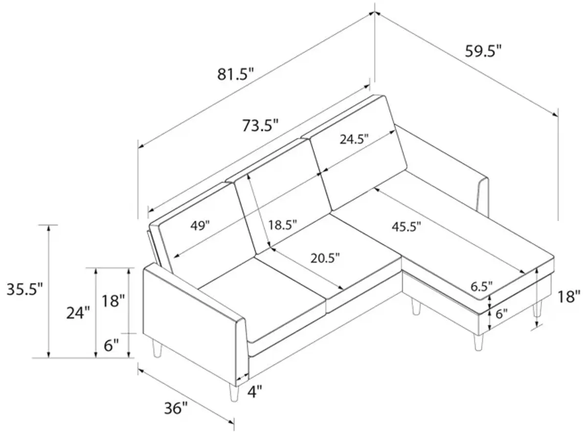 Mr. Kate Winston Reversible Sofa Sectional