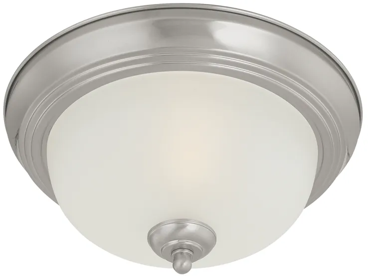 Ceiling Essentials 12'' Wide 1-Light Nickel Flush Mount