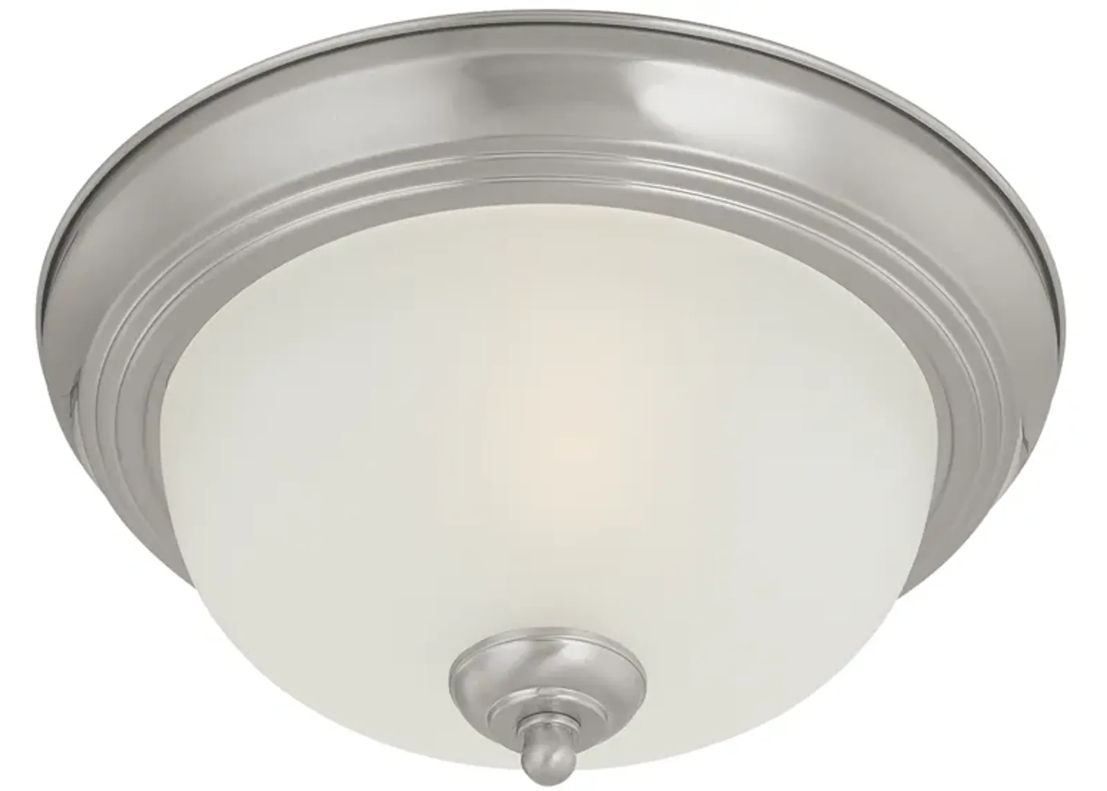 Ceiling Essentials 12'' Wide 1-Light Nickel Flush Mount