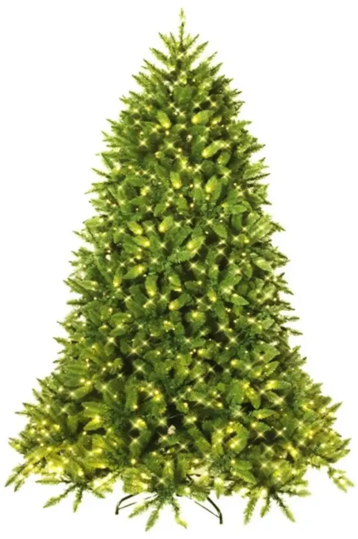 Hivvago 5/6 Feet Artificial Fir Christmas Tree with LED Lights and 600/1250 Branch Tips