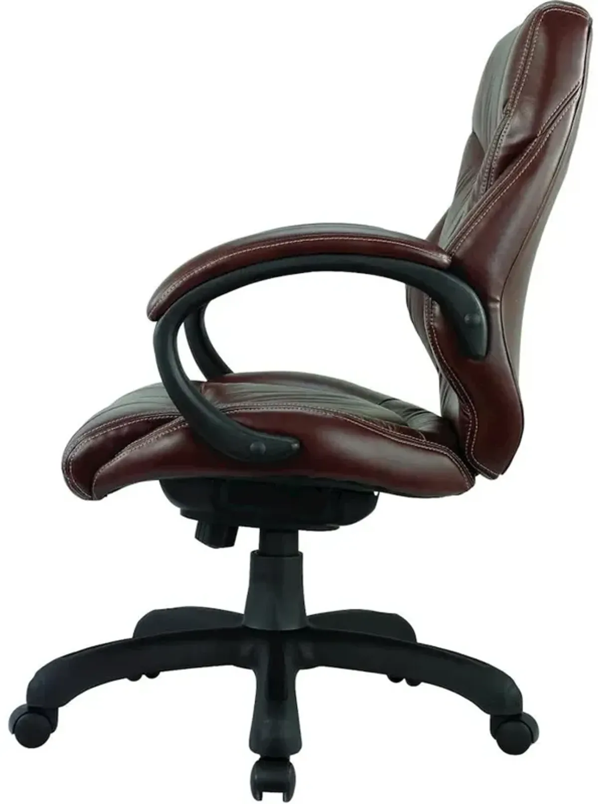 Nicer Furniture Middle Back Real Leather Executive Chair - Brown