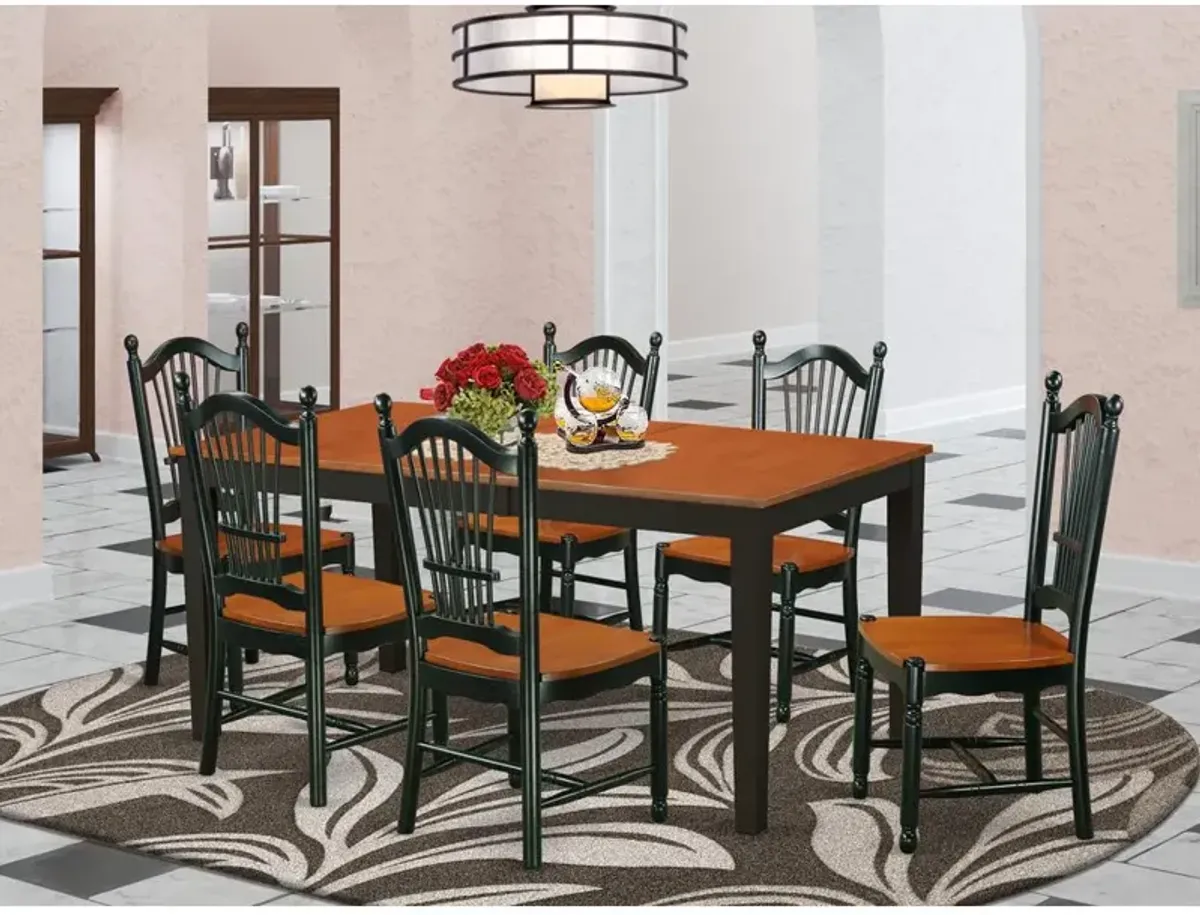 Dining Room Set Black & Cherry