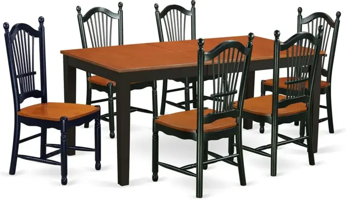 Dining Room Set Black & Cherry