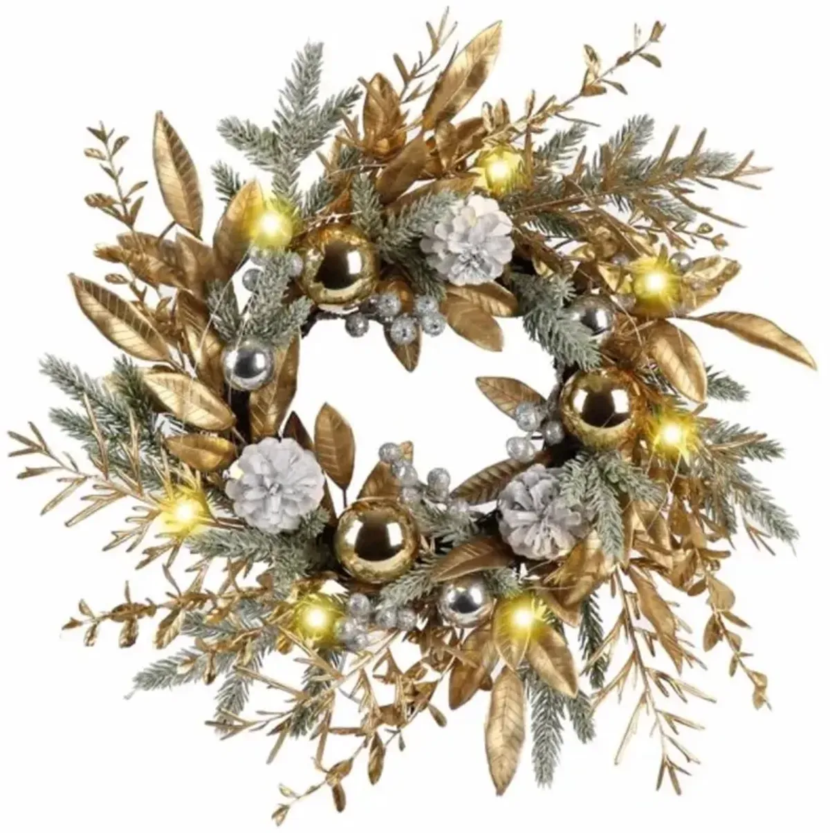Christmas Wreath Festive Holiday Decoration for Doors, Walls & Mantels