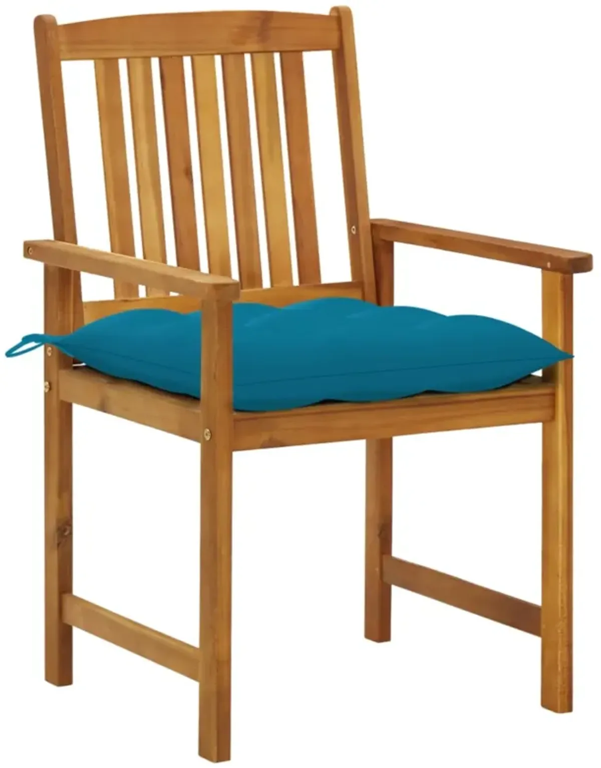 vidaXL Patio Chairs with Cushions 2 pcs Solid Acacia Wood