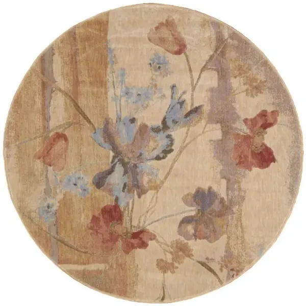 Somerset ST18 Beige 5'6" x Round Rug