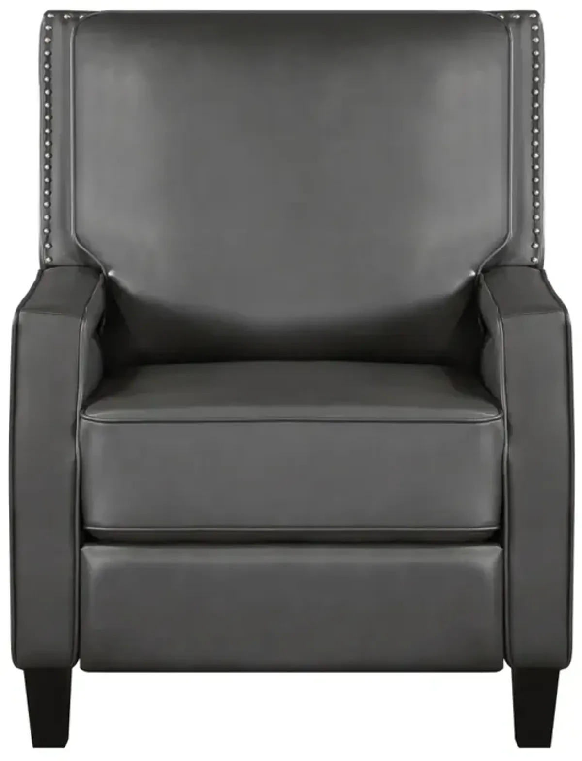 Push Back Reclining Chair Transitional Style Self-Reclining Motion Chair 1 Piece Cushion