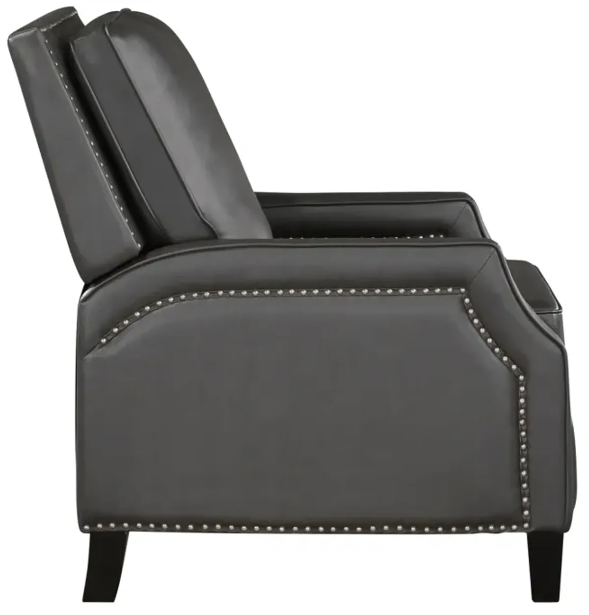 Push Back Reclining Chair Transitional Style Self-Reclining Motion Chair 1 Piece Cushion