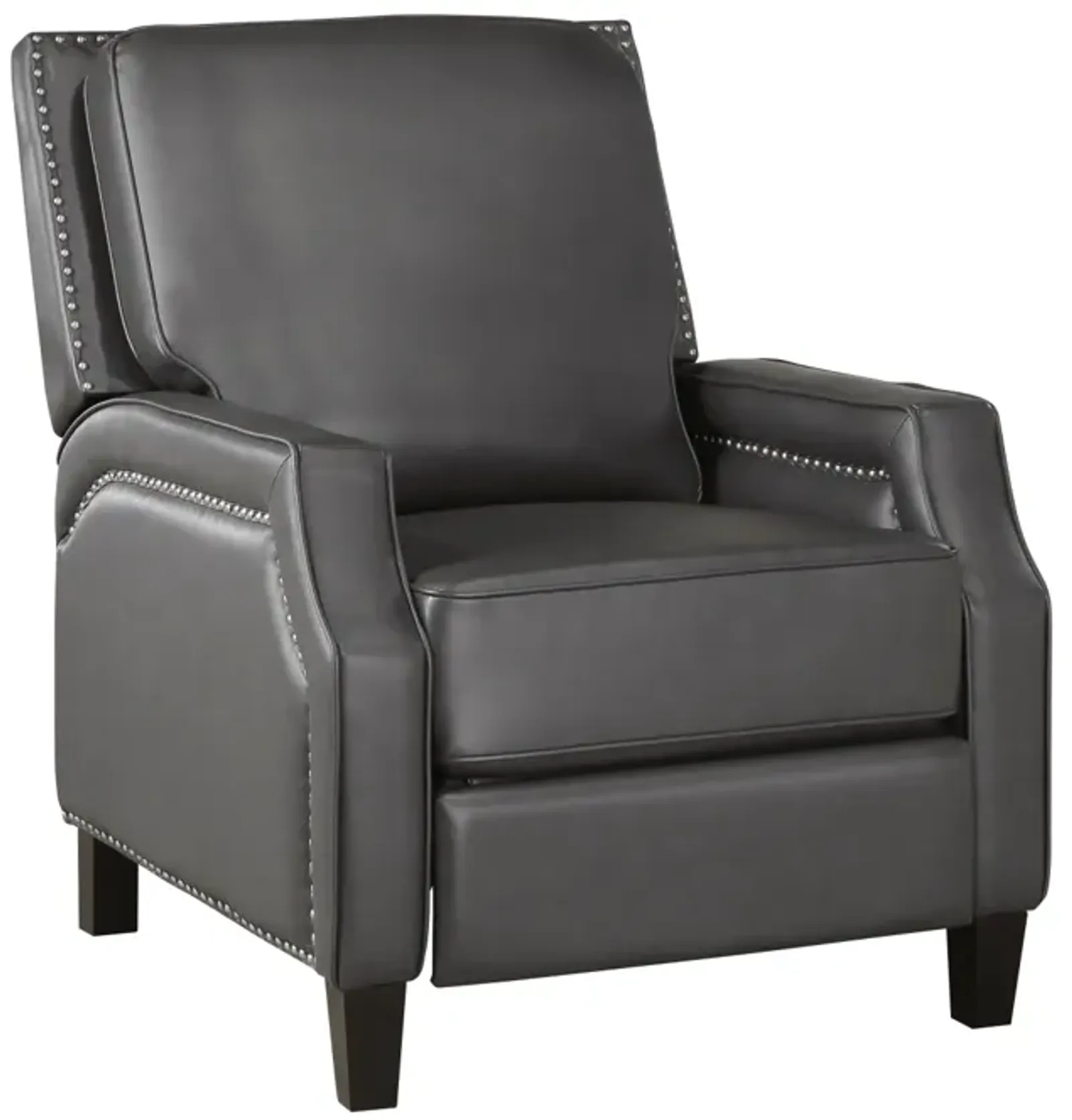 Push Back Reclining Chair Transitional Style Self-Reclining Motion Chair 1 Piece Cushion