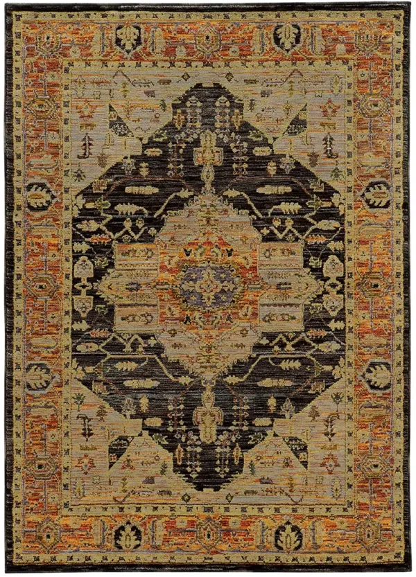 Andorra 1'10" x 3'2" Gold Rug