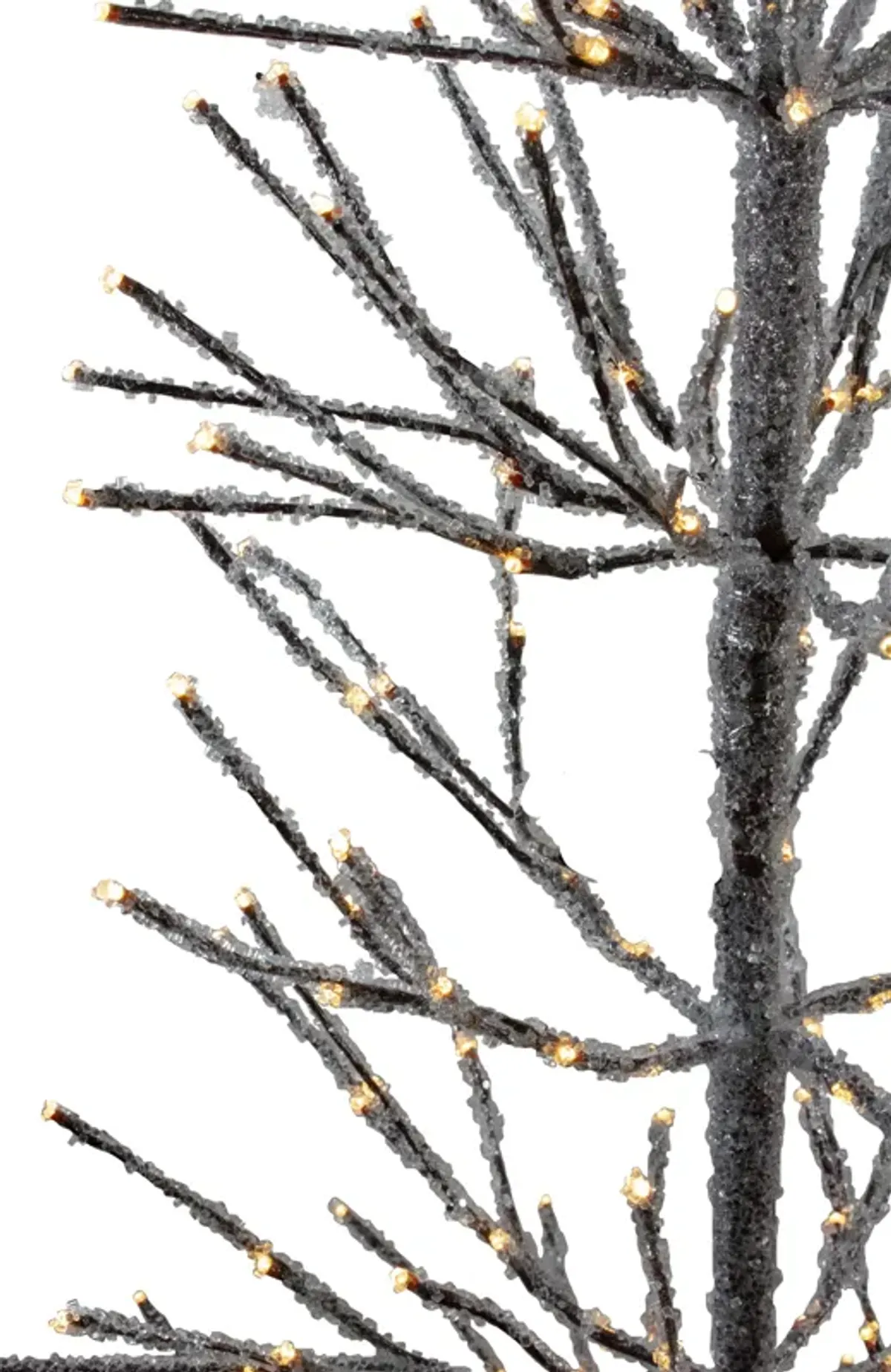 6' Pre-Lit LED Brown Artificial Christmas Tree with Icicle Lights- Clear Lights