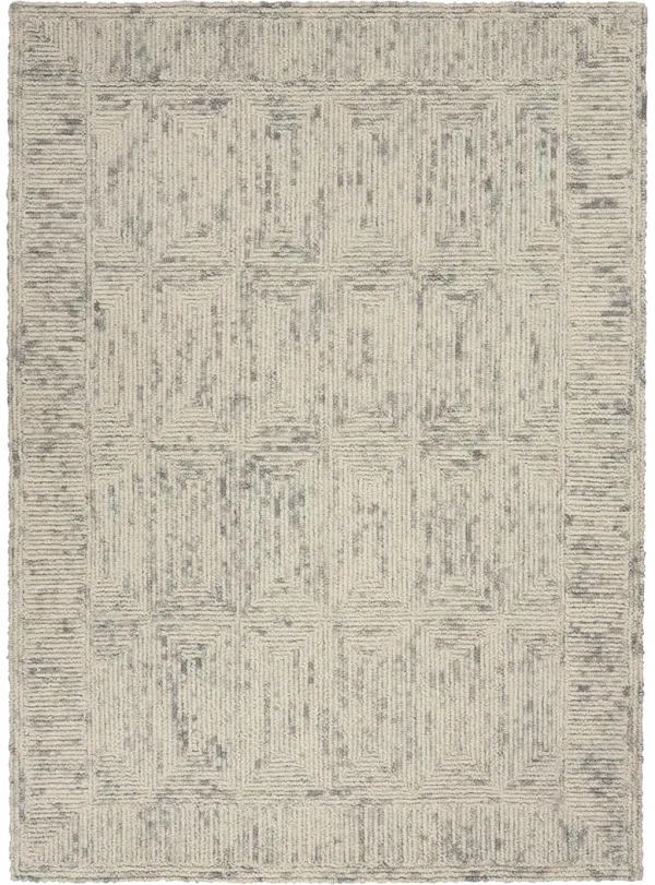 Colorado CLR04 Ivory/Gray/Teal 5'3" x 7'3" Rug