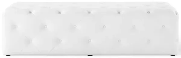 Anthem 60" Tufted Button Entryway Faux Leather Bench