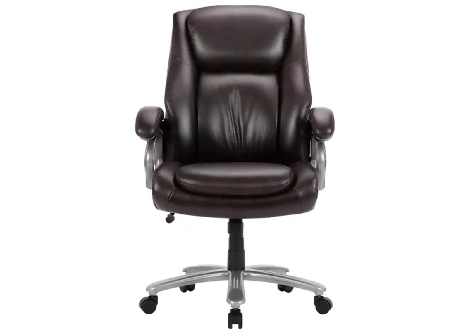 Executive PU Leather Office Chair, Big and Tall Computer Desk Chair With Padded Arms