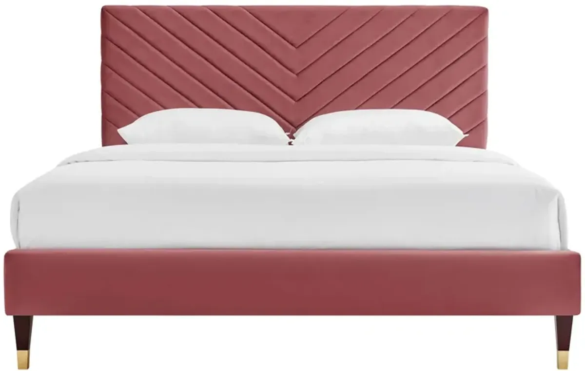 Modway - Roxanne Performance Velvet Queen Platform Bed