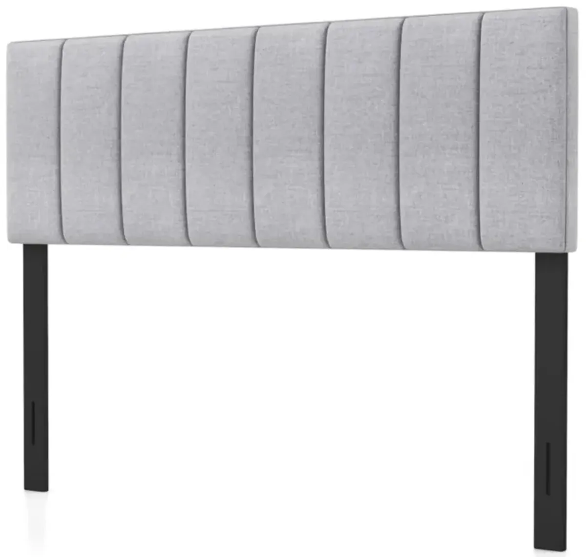 Hivvago Linen Upholstered Headboard with Solid Wood Legs and Adjustable Width