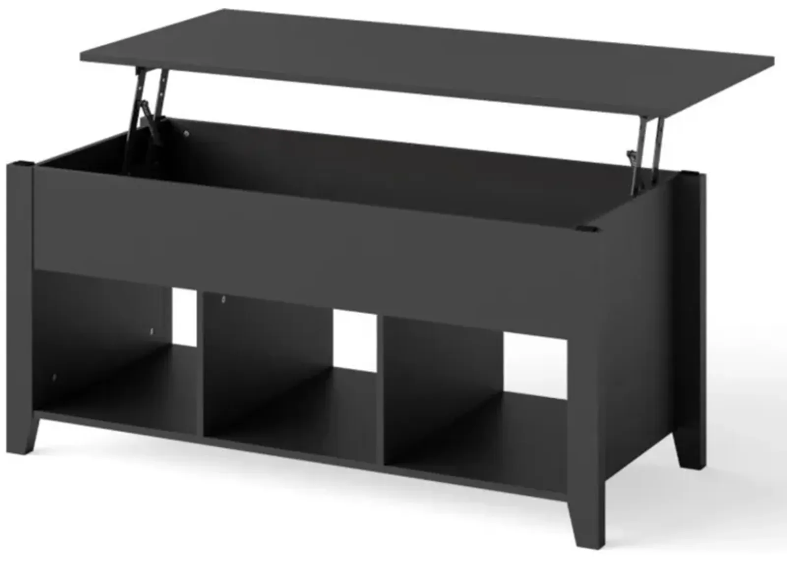 Hivvago Modern Black Wooden Lift Top Coffee Table