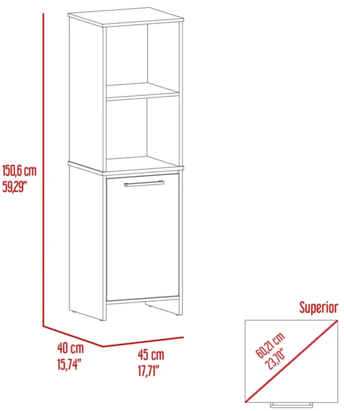 Forester 1-Shelf Pantry Cabinet White