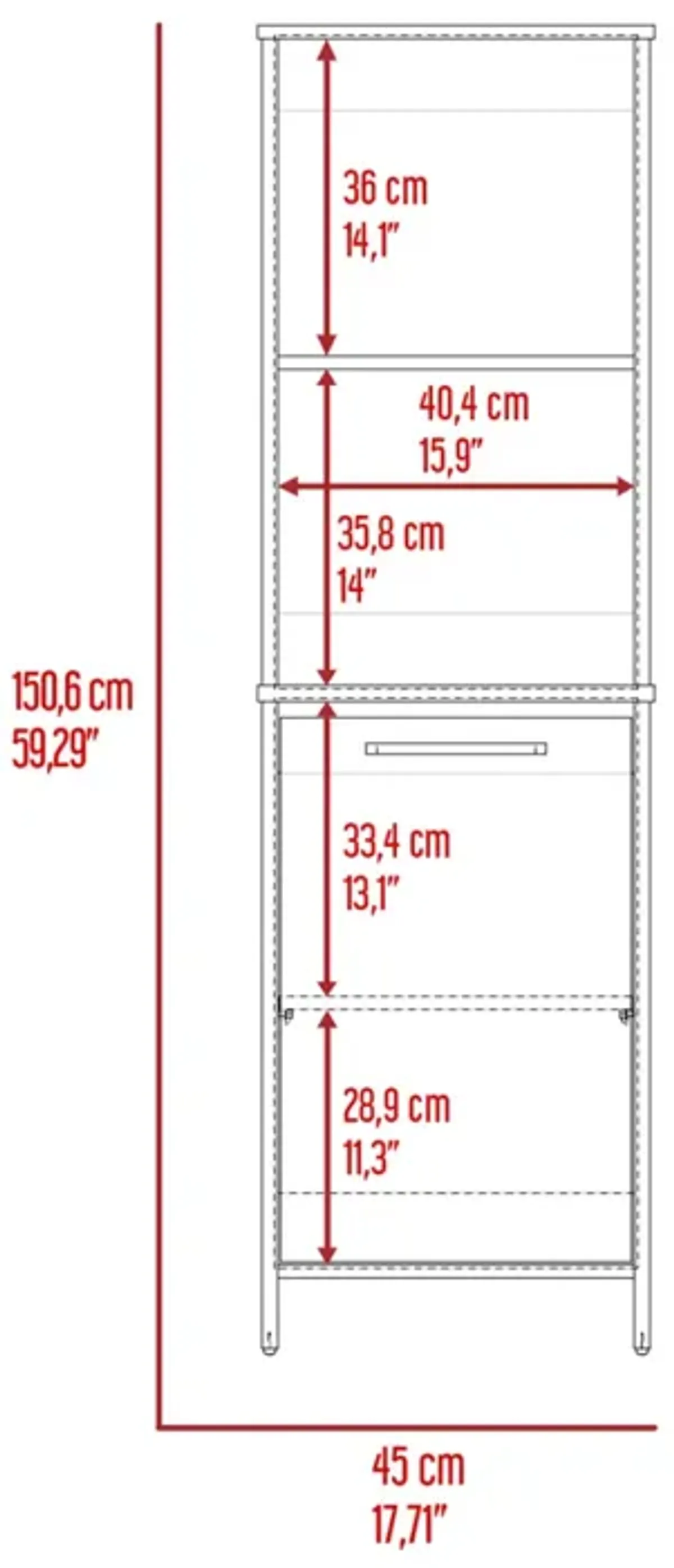 Forester 1-Shelf Pantry Cabinet White